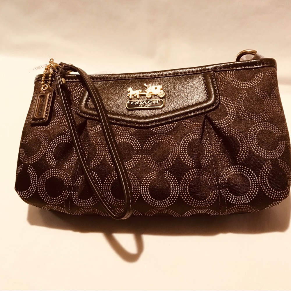 Coach Large Wristlet NWT - Madison Dotted OP Art - Picture 2 of 4